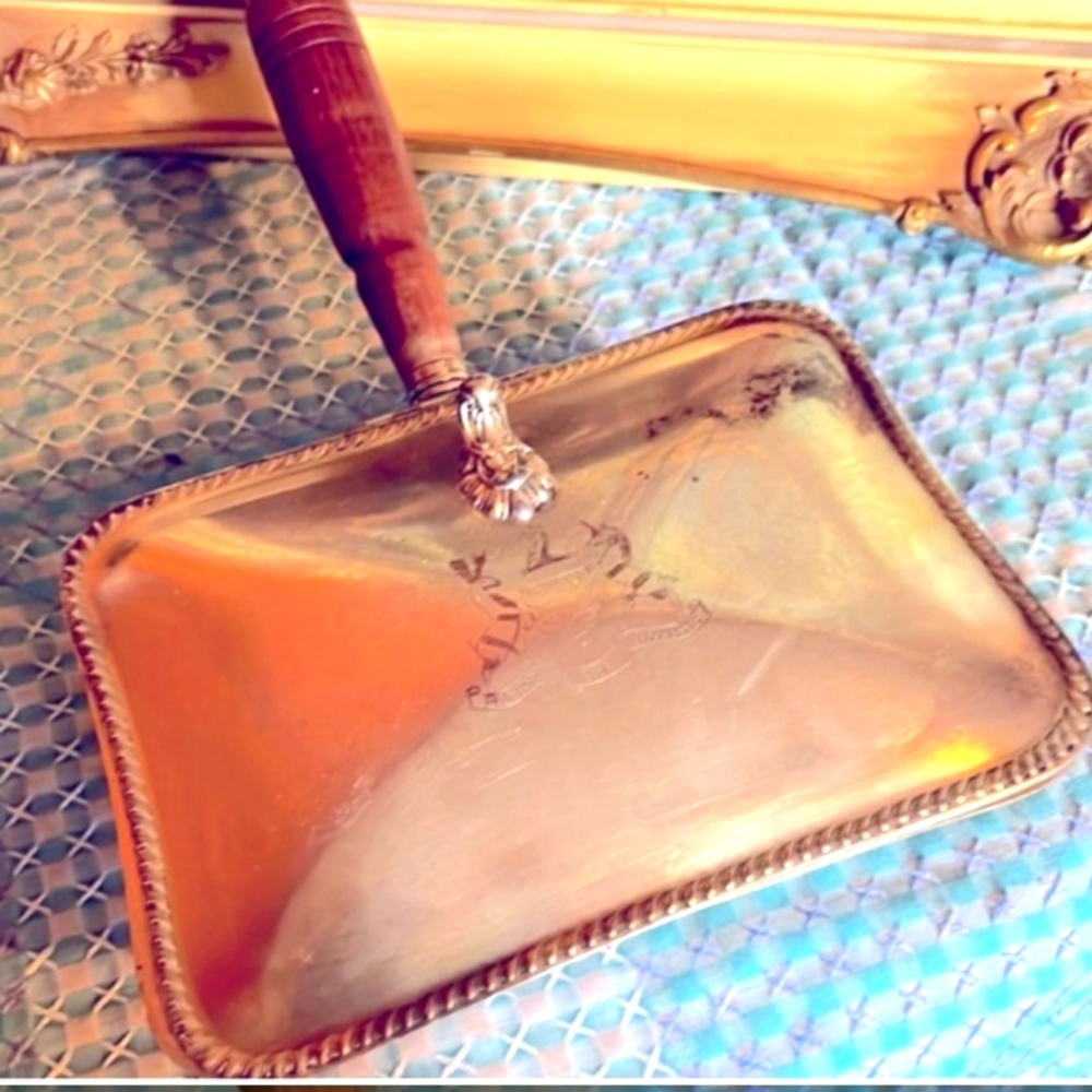 FB Rogers silver company silver plated vintage crumb catcher